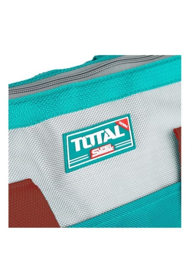 TOTAL Tools Bag 16" (40 cm) – Heavy Duty 600D Oxford Waterproof Tool Bag with Rigid Frame, 6 External & 8 Internal Pockets, 15kg Load Capacity THT261625 - Image 5